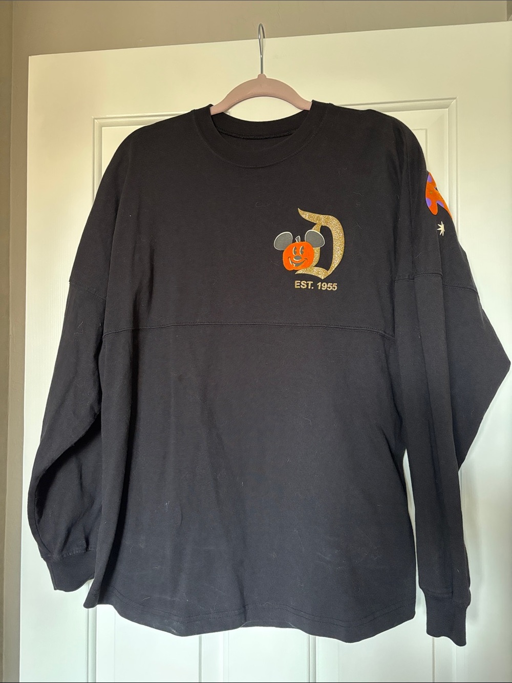 Disneyland Black Halloween Graphic Long-Sleeve Shirt - EST. 1955